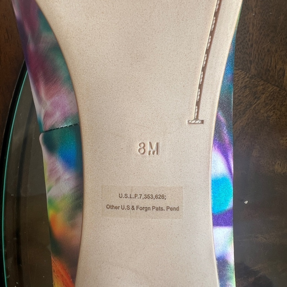 GUESS Honora Women’s Peep Toe Platform Pumps Multicolor Leather Size 8 NWOB - Picture 7 of 7